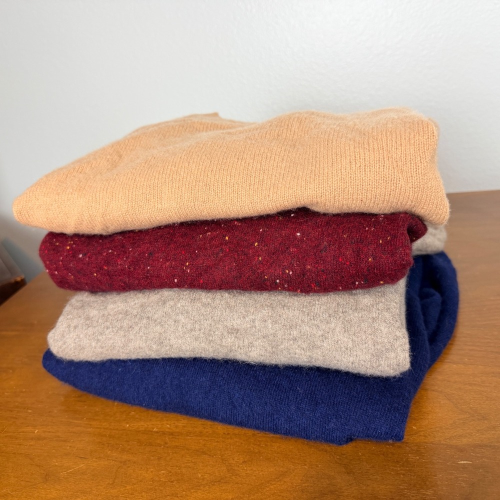 Mixed Cashmere Sweater Lot Damaged Recycle Flaw Material Scrap Fabric 2#s